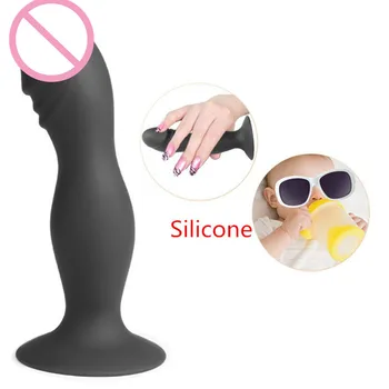 Rezistent la apa Silicon Moale Anal Margele Plug Anal Jucării pentru Femei Sexul cu un Bărbat Produse ventuza Vibrator Anal Masaj de Prostata Plug Toy 2