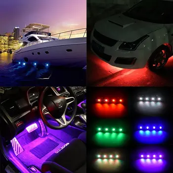 RGB LED Rock Neon Kituri de Control Bluetooth Telefon Mobil de Control Sub Autovehicule Off-Road Camion SUV Pentru Jeep Vehicul Barca Interior