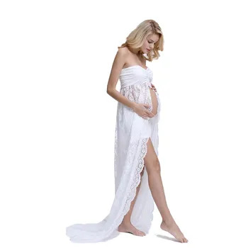 Rochie de maternitate Pentru Fotografiere Întinde dantela rochie de maternitate fotografie Gravida duș Rochie