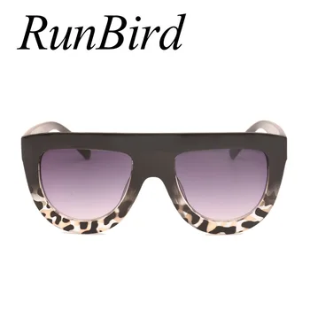 RunBird Leopard ochelari de Soare Femei Gradient de Lentile de ochelari de Soare Barbati Full-Frame Nuante Doamnelor Ochelari Supradimensionate Unisex oculos 1044R