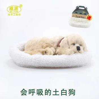 Răsfățat petz animale de companie pereche de respirație câine Pug Clubcute jucărie de dormit de companie emulational mini realiste vizuale pline de viață vie jucărie
