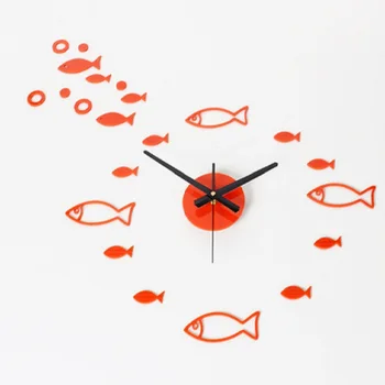 Saat Ceas de Perete Ceas Horloge Murale Reloj Duvar saati Desene animate Acrilice Digitale Ceasuri de Perete Ceas Klok living pește Home deco