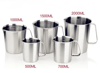 Sanitare de Măsurare Sticla 500ml---2000ml Ceașcă de Măsurare de Înaltă Calitate din Oțel Inoxidabil 304