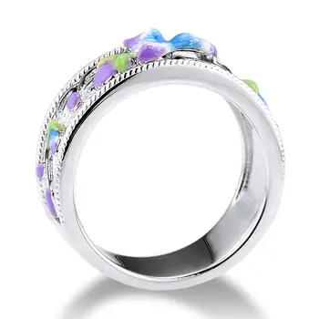 SANTUZZA Inel de Argint Pentru Femei Argint 925 Inele de Moda pentru Femei 2017 Cubic Zirconia Ringen Petrecere Bijuterii Email