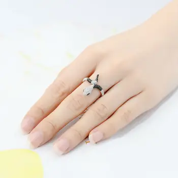 SANTUZZA Inel de Argint Pentru Femei Argint 925 Inele de Moda pentru Femei a Crescut de Culoare de Aur Cubic Zirconia Ringen Petrecere Bijuterii