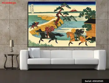Satul Sekiya la râul Sumida Încă de viață Clasică, Pictură în ulei de Desen artă Spray Neînrămate Panza tehnice figure45010565