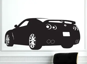 Sculptate Cursa Masina Sport Nissan GTR Perete Decal Detașabil Art Decor Acasă Autocolant de Perete de Vinil Autocolante Murale ES-34