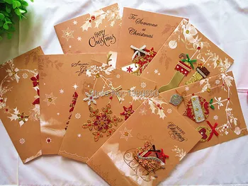 Se amestecă 5 Buc/lot Merry Christmas Card de Felicitare cu Plic Felicitare 3d pentru Copii Cadou carte Poștală de Papetărie