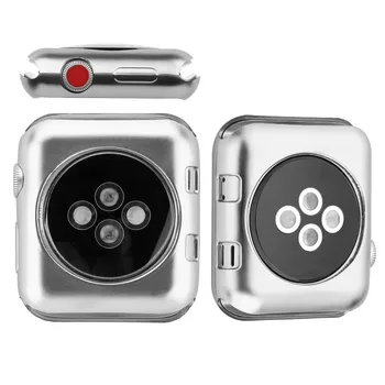 Seria 1/2/3 Silicon Moale Caz pentru Apple Watch Acoperi 38mm 42mm Moda Placat cu TPU-husa de Protectie pentru iWatch