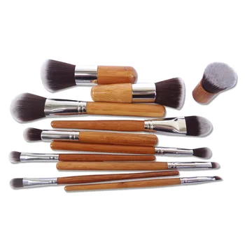 Set de Perii machiaj Cosmetice Fundația Bambus Make Up Brush Kit de Instrumente pentru Pulbere Fard de obraz Fard de Ochi Dermatograf