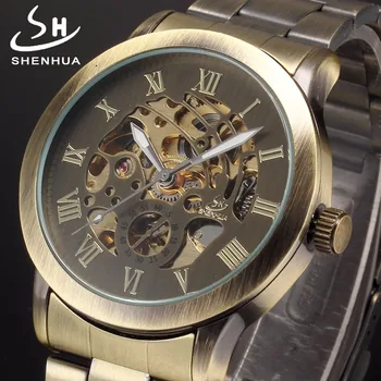 Shenhua Metal Putere Automată Schelet Ceas Barbati Mecanic Auto Lichidare Bărbați Ceasuri relogio automatico masculino Ceasuri