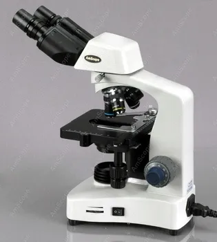 Siedentopf Binocular Microscop Compus--AmScope Consumabile 40X-2000X Siedentopf Binocular Microscop Compus Intunecat