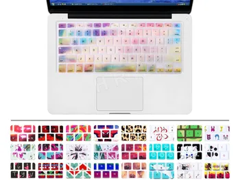 Silicon Rainbow Keyboard Cover Model Marmura Piele Tastatura Protector pentru Apple Macbook Pro 13 15 17 Air 13 Retina 13 US layout