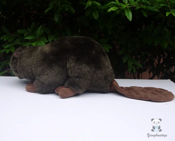 Simulare Castor Păpușă De Pluș Jucarii Copii Castor Animal De Pluș Jucărie Mașină Ornamente Cadou De Ziua Femei