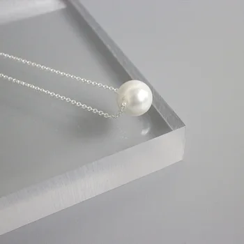 Simulate perla pandantiv colier collier femme kolye, simplu argint 925 coliere pentru femei collares bijuterii de argint