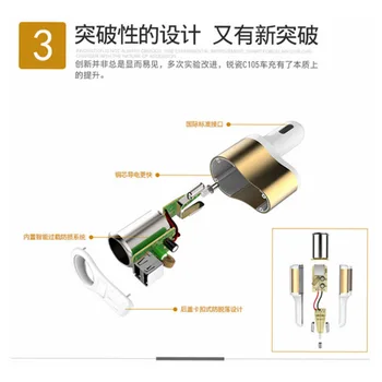 Smart Incarcator Auto USB 2 Porturi DUAL Brichetă Adaptor Încărcător de Telefon Mobil Pentru Tableta Xiaomi iPhone Huawei P10 samsung galaxy s8