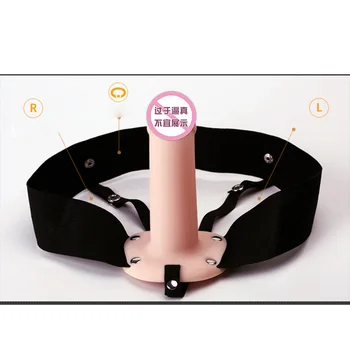 Soft Hollow Vibrator pentru Barbati Curea Pe Penis artificial Spori Marire a Penisului Penis artificial Hollow Extender Penis femeia patrunde barbatul Valorifica Produse pentru Sex Jucării O3