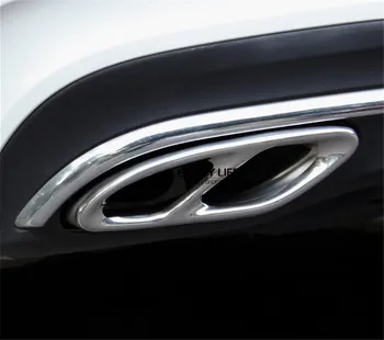 Spate din Oțel inoxidabil Dublu de Eșapament Țeava de Capăt Autocolant Acopere Garnitura Pentru Mercedes-Benz GLE Class W166 & Coupe C292 2016 2017