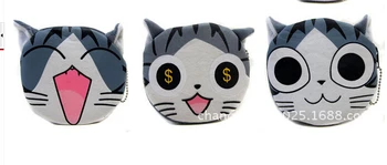 Speciale de moda anime drăguț 10cm brânză pisica de pluș desene animate pungă titularul cardului de monedă caz de desene animate sac 20pc o mulțime