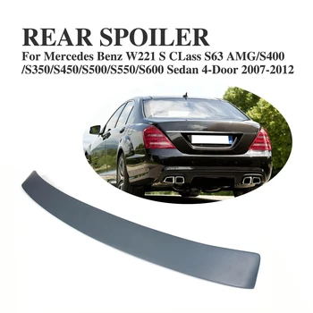Spoiler Acoperiș spate Coada Aripa Fereastră pentru Mercedes Benz S CLass W221 S63 AMG Sedan cu 4 Usi 2007-2012 ABS de culoare Gri, Masina de Styling