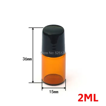 Sticle cu role 50pcs 2ml rola pe rola sticle de uleiuri esențiale roll-on reîncărcabile sticla de parfum deodorant containere