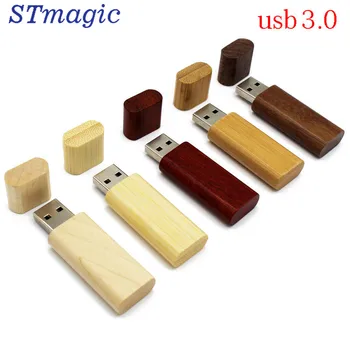 STmagic LOGO-ul de arțar Lemn/lemn de Nuc pendrive 4gb 8gb 16gb 32gb usb3.0 Unitate Flash usb pendrive cadou