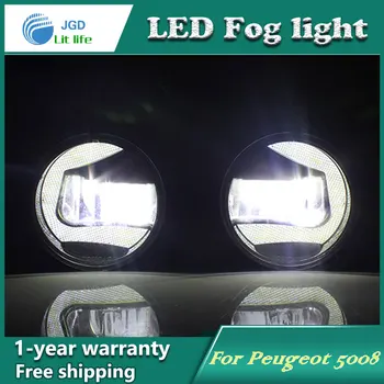 Super LED-uri Albe Lumini de Zi de Funcționare caz Pentru Peugeot 5008 Drl Light Bar Parcare proiectoare Ceata 12V DC Lampă de Cap