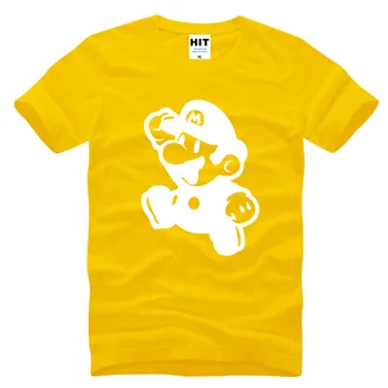Super Mario Desene animate Supermario Barbati Barbati tricouri tricou de Moda 2016 Nou Maneca Scurta din Bumbac Tricou Tricou Camisetas Masculina