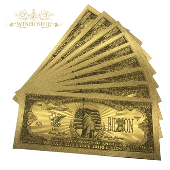 Suvenir Cadouri 10buc/lot statele UNITE ale americii Folie de Aur a Bancnotelor de 1 Miliard de Dolari Placat cu Aur de 24K Replica de Bancnote în Culori Pentru Colecție