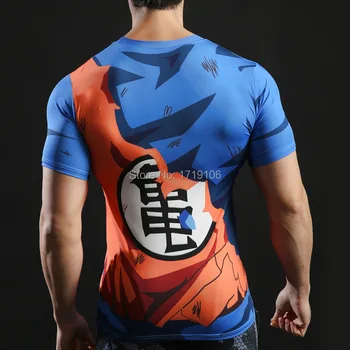 T-shirt pentru Barbati Dragon Ball Z 3D de Imprimare Anime Vara Tricouri Lungă Maneca Scurta Vegeta Goku Bluza Amuzant Cosplay Streetwear