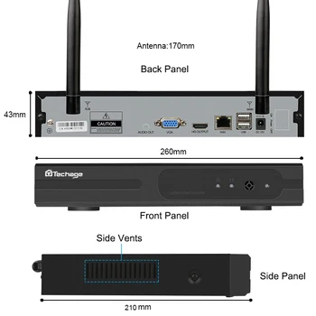 Techage 4CH 1080P Full HD NVR Wireless Wifi CCTV Sistem 2.0 MP Interioară în aer liber Dome IP Camera Video de Securitate Acasă Kit de Supraveghere