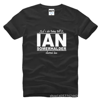 The Vampire Diaries, Ian Somerhalder Imprimat Barbati Barbati Tricouri Tricou De Moda O Noi Gât Bumbac Tricou Tricou Camisetas Hombre