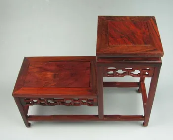 TNUKK nou roșu suan-zhi lemn rosewood China high-low stil stand de afișare raft 8.7