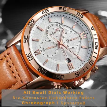 Top Brand de Lux OCHSTIN Bărbați Ceasuri Sport Barbati Cuarț Data de Om Ceas din Piele de Militari ai Armatei Încheietura Ceas Relogio Masculino