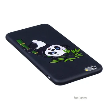 Top Calitate HD Relief Moale TPU Caz de Telefon Pentru iPhone 7 6 Plus 6S Panda Gigant Capacul din Spate Caz Pentru Apple iPhone 7 Plus 5 SE 5S 6S