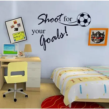 Trage Pentru Obiectivul Dvs. Scrisoare de Fotbal Sport Decalcomanii de Perete Tapet Copii Autocolante de Perete Camera Copiilor Decor Size45*60CM