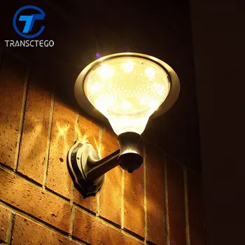 TRANSCTEGO 32 LED-uri Lampă Solară de Grădină Perete Senzor de Lumina Solar Cu Baterie Impermeabil în aer liber Strada Curte de Iluminat