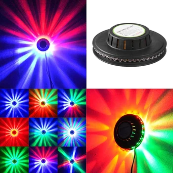 TRANSCTEGO Mini Laser Disco Lumina de Scena 48 De Led-uri RGB Proiector Iluminat de Floarea-soarelui Bar DJ Fundal Sonor Lumini de Perete de Partid Lampa