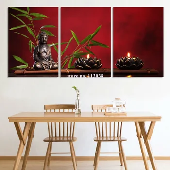 Transport gratuit 3stuck/set Mare Buddha Imprimate Panza Pictura HomeDecor Arte Imprimate pe Canvas Moderne Pictura pe Perete cu ramă