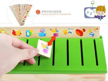Transport gratuit Copil/jucărie de Învățare Cognitivă SIDA Fructe animal cognition blocuri, cunoștințe caseta de clasificare,Resurse Didactice