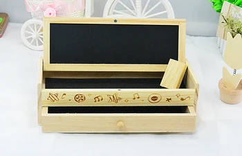 Transport gratuit Coreea de papetărie minunat caseta de creion multifunctional din lemn diy sertar papetărie cutie/creion multifunctional caz