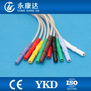 Transport gratuit Holter Cablu DIN 10-plumb ECG leadwires electrod Snap/ AHA