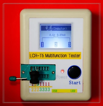 Transport gratuit, LCR-T5 grafic multi-funcția de tester condensator + inductanță + rezistor + SCR + tranzistori diode + mos