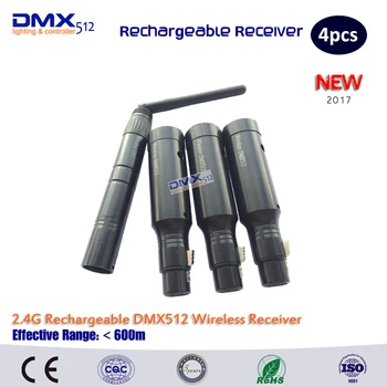 Transport gratuit Noi 3 Receptor Built-in Baterie si 1 Transmițător Wireless controller DMX512 pentru LED-uri baterie etapa lumina