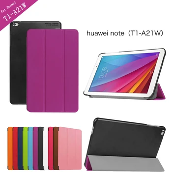 Tri-pliere Flip PU Piele Caz Pentru Huawei T1 10 T1-A21W Tableta Caz pentru Huawei MediaPad T1 T1-A21L T1-A23L Onoare Notă de acoperire