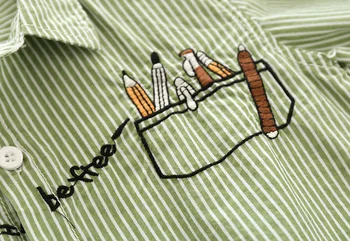 Tricou cu dungi Primavara Toamna Băiatul Copii Imbracaminte Casual Copii Baby Boy Tricou de Bumbac Brodata cu Maneca Lunga Top Sacou Tricou