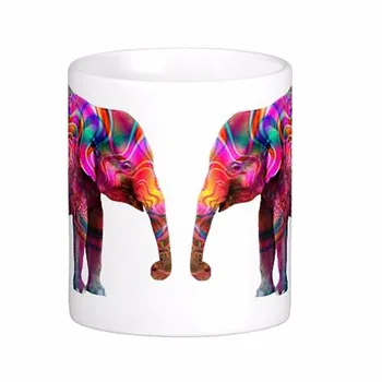 Trippy Hippie Elefant Alb de Înaltă Calitate Cani de Cafea Cana de Ceai Personaliza Cadoul Prin LVSURE Cana de Ceramica de Călătorie Cani de Cafea