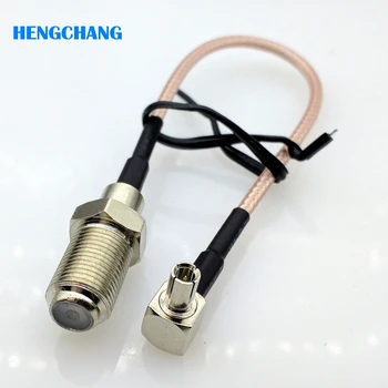 TS9 la feminin F RF Pigtail Cablu Adaptor conector F pentru a TS9 Rightangle 15cm RG316 cablu 10buc/lot