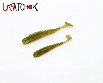 UCOK 30pcs/lot worm grub moale nada momeala artificiala T-coada de 7,5 cm/2.1 g 6cm/1.1 g pescuit bas, păstrăv de pescuit nada falsificat nada de pescuit