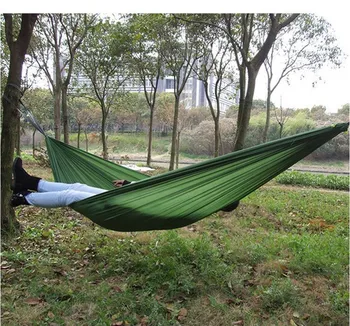 Ultra ușoare de vară în aer liber camping hamac dublu, hamac Outdoor de agrement cu parasuta pânză